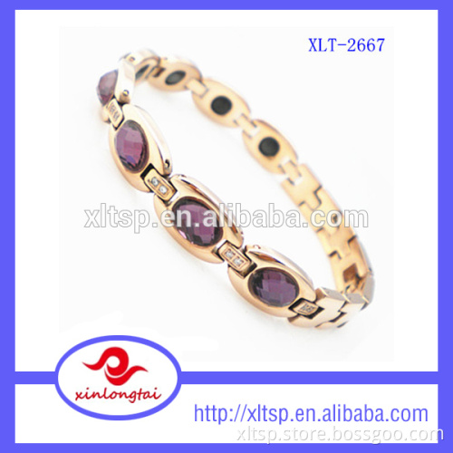 Korea hot sales rose gold women stainless steel bracelet